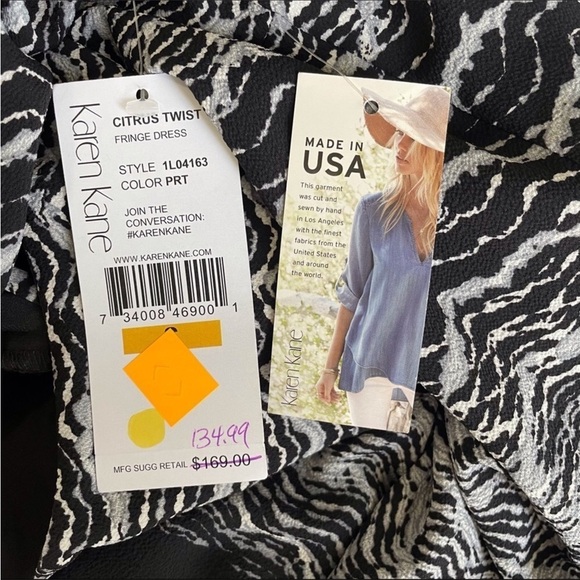 Karen Kane Citrus Twist Fringe Dress - Picture 4 of 8